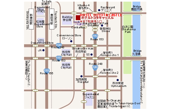 toyota castle hotel map #2