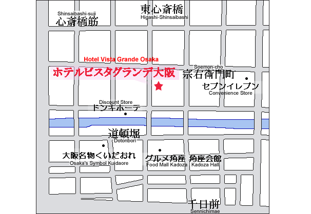 Hotel Vista Grande Osaka Google Map